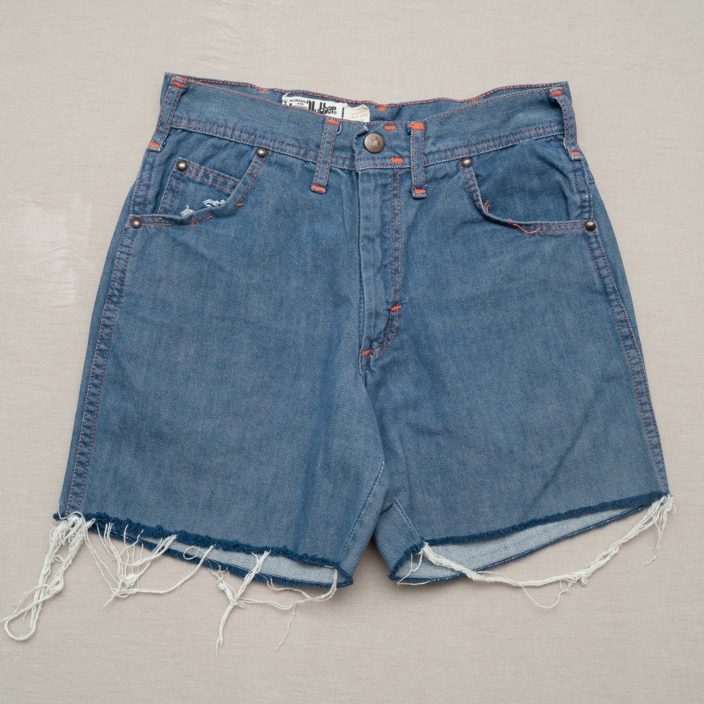 Vintage‎ 70s Landliubber Womens Cut Off Raw Hem Womens Shorts Talon Zip 24x4.5